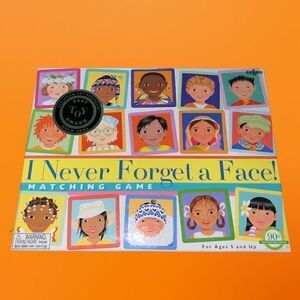 eeBoo I Never Forget a Face Memory & Matching Game COMPLETE